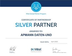 Symbolbild_Urkunde_Mitel Silver Partner