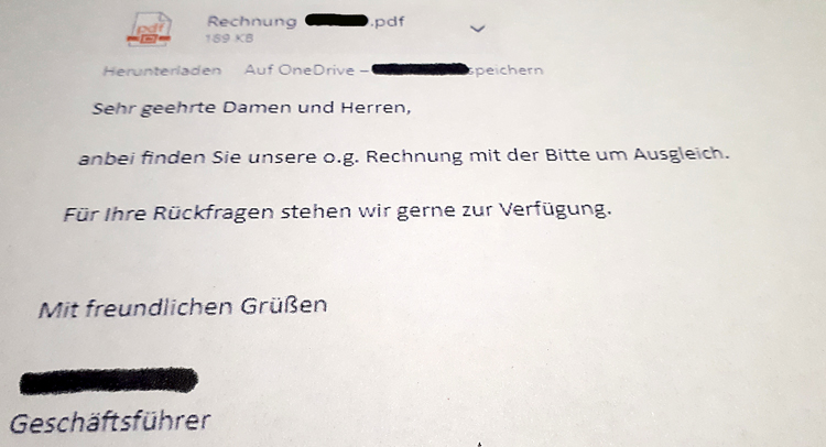 Gefälschter Brief